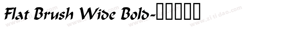 Flat Brush Wide Bold字体转换